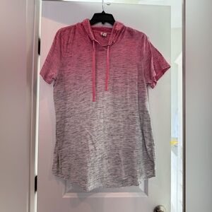 Two-Tone Pink and Gray Hoodie